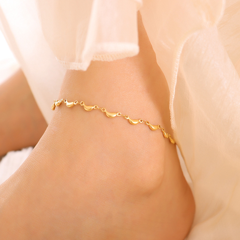 2:S078-Golden Dolphin Anklet