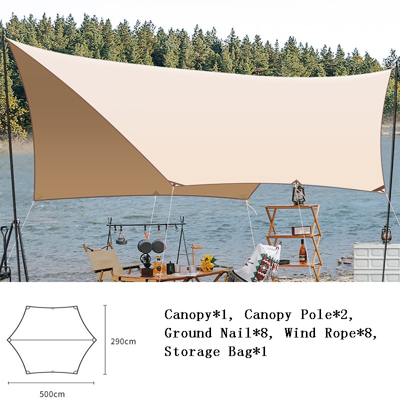 Hexagonal 3*5M Hexagonal Oxford cloth (with PE hammer)