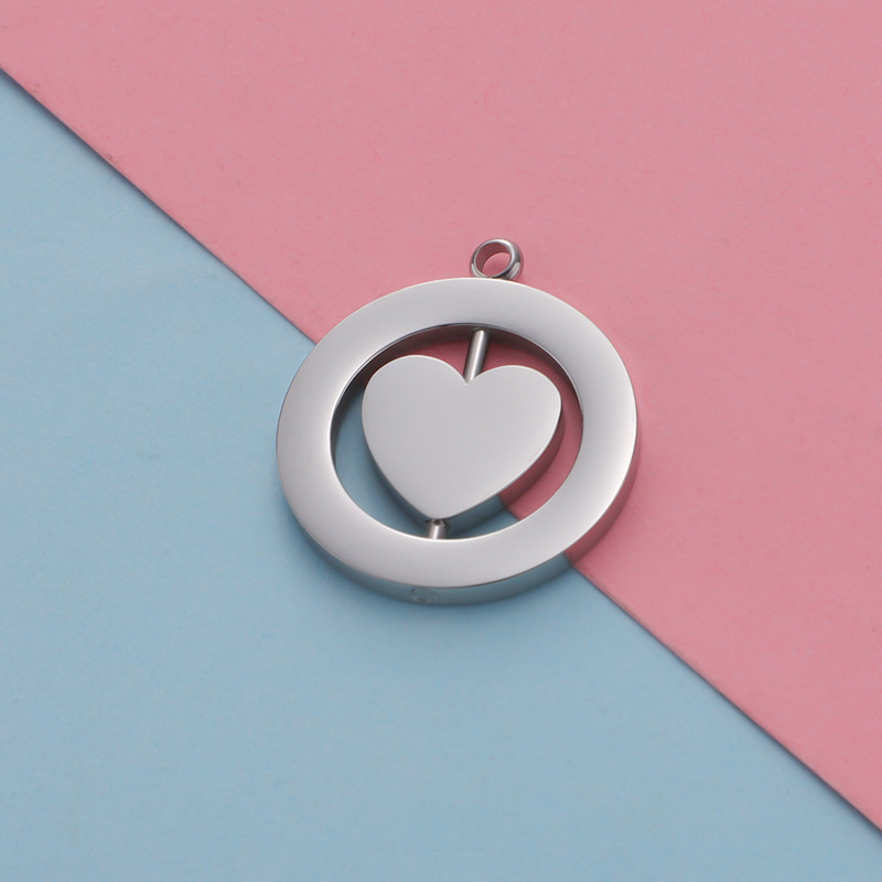 1:Peach heart steel color 25*29mm