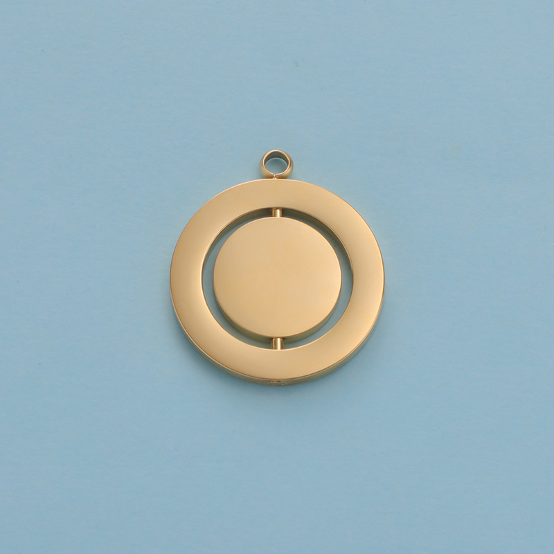 Round Gold 25*29mm