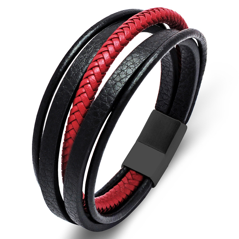 Red black leather [black] 21.5cm