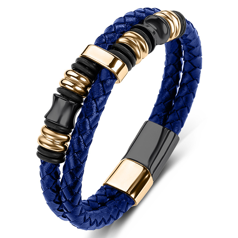 Blue leather [gold black] 21cm