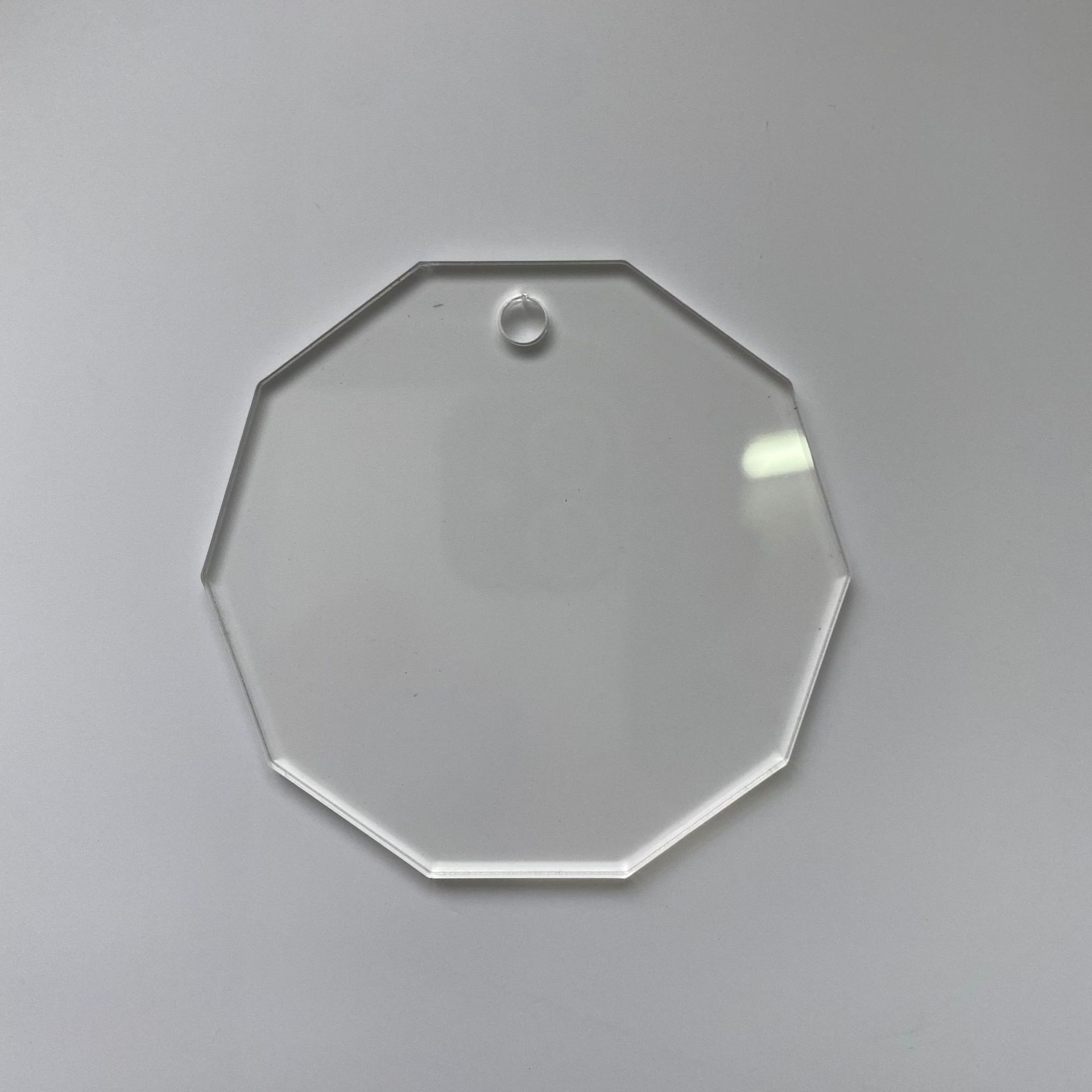 decagon 5cm thick 1mm transparent