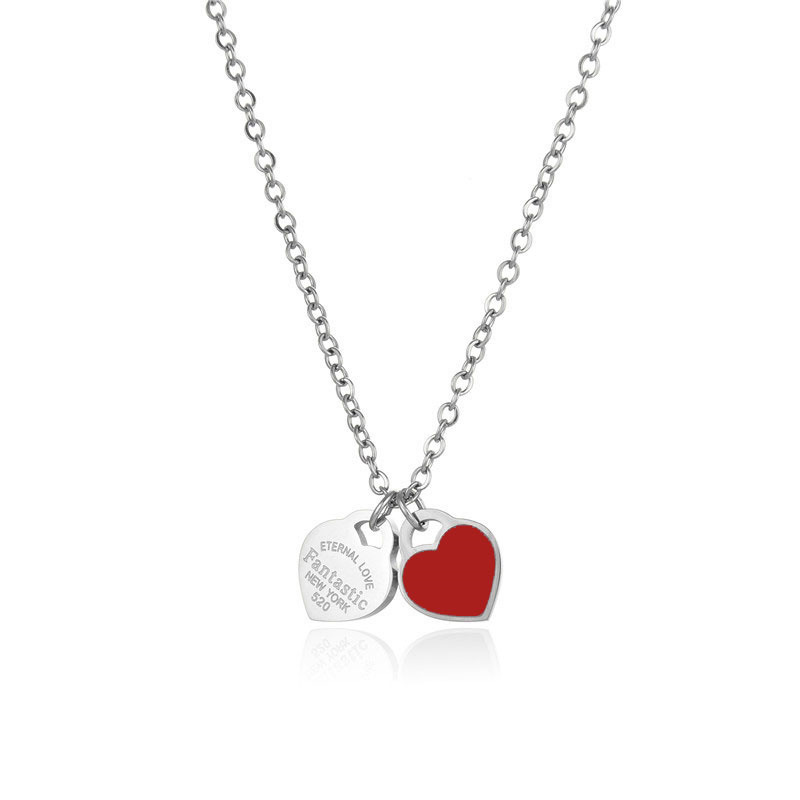 7:Double peach heart steel red