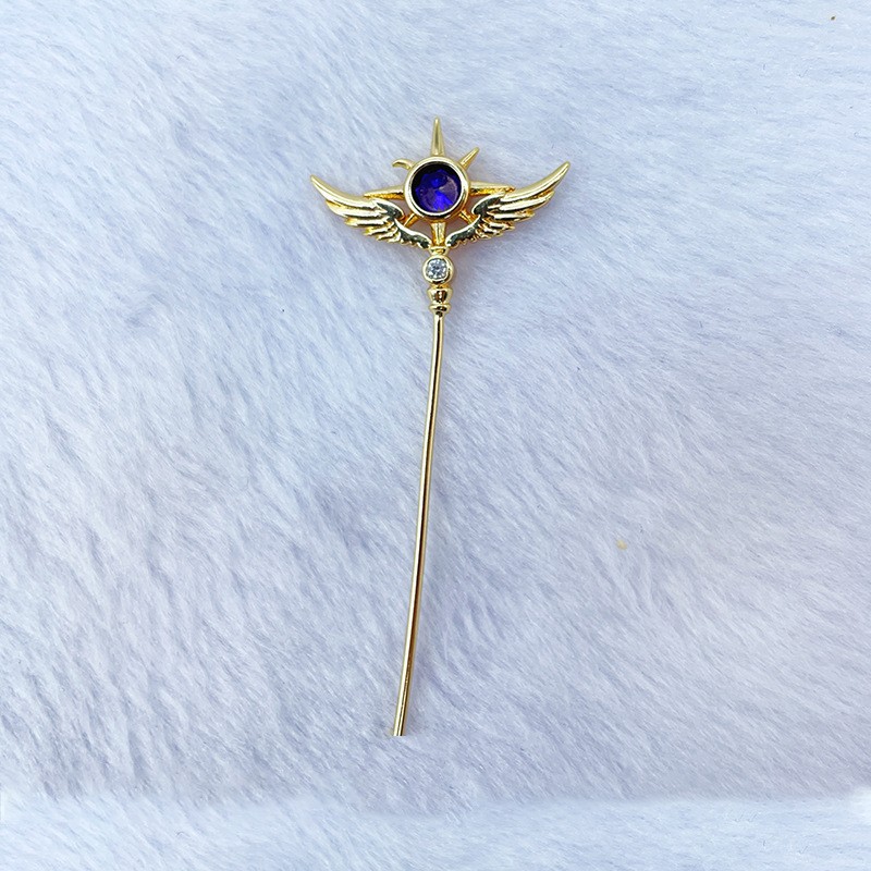 gold plated with purple CZ