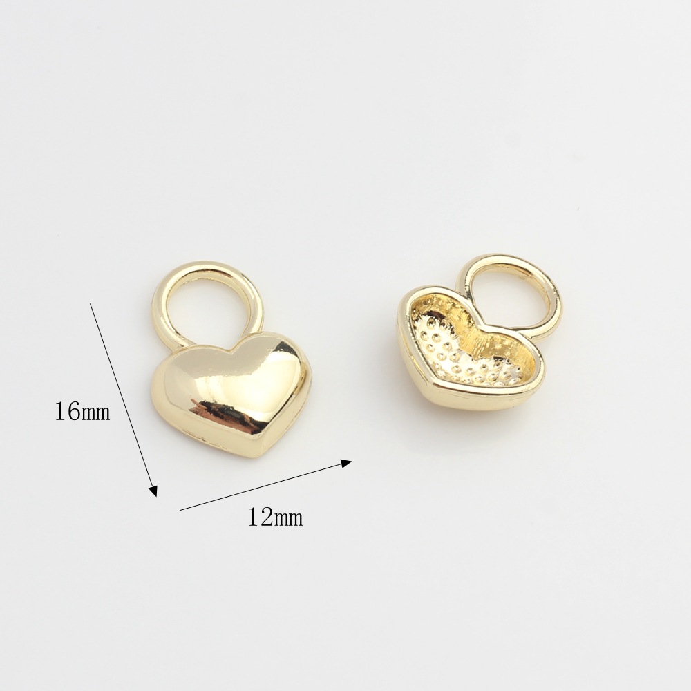 Big Circle Love - Gold 16x12mm