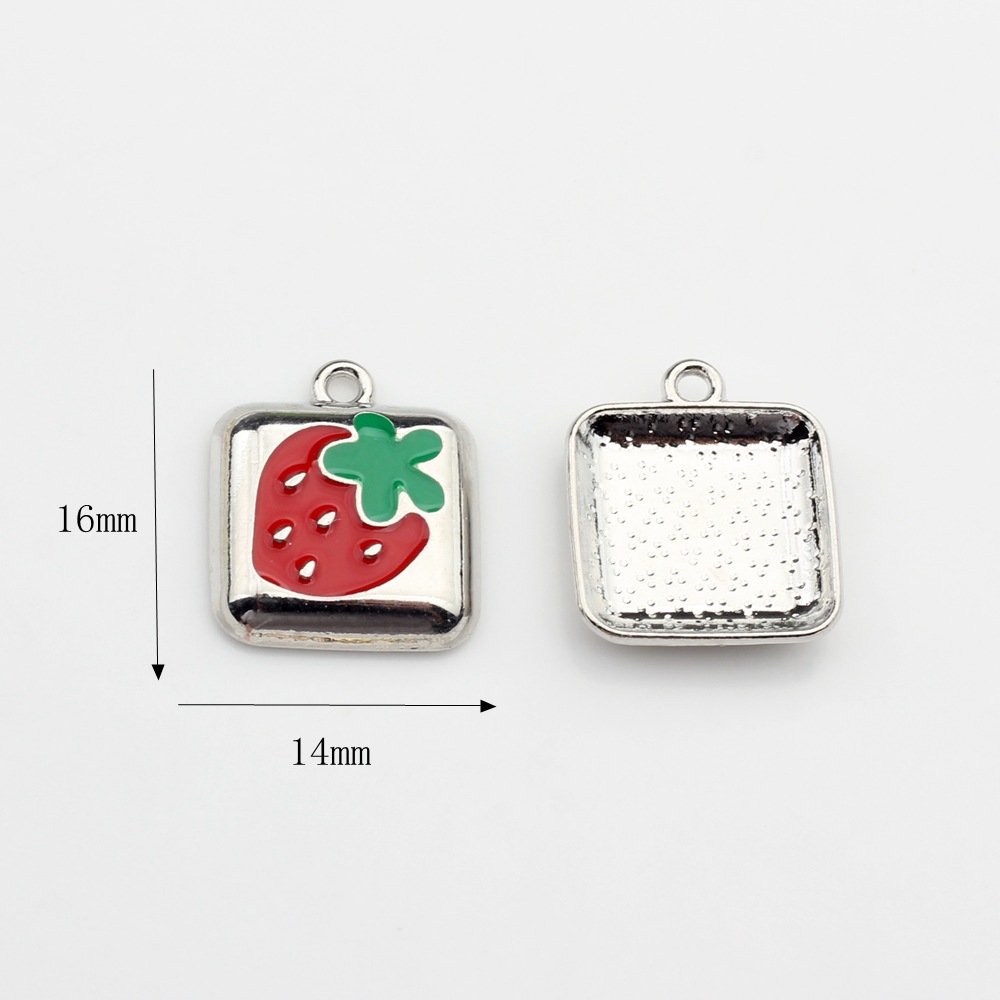 Square Strawberry - Silver