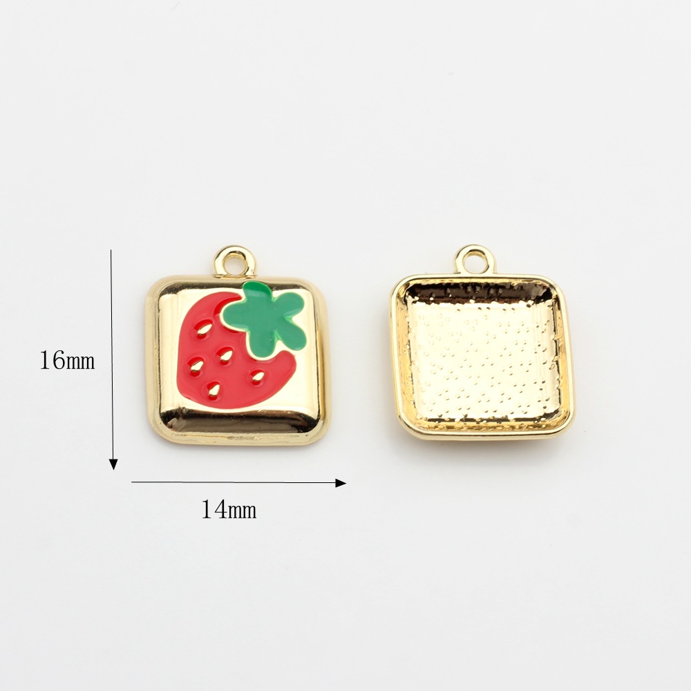 Square Strawberry - Gold