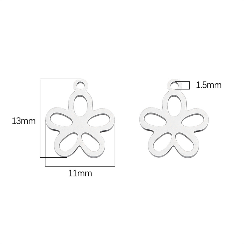 8:Five-petal flower hollow 4 pcs/pack