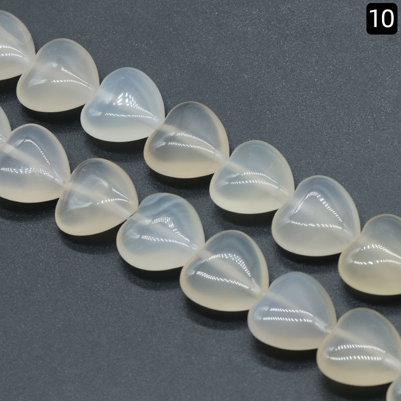 10 agate blanche