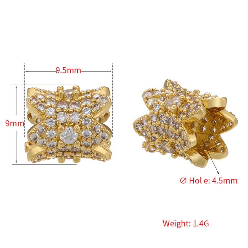 4:Golden tube beads 9.5x9mm