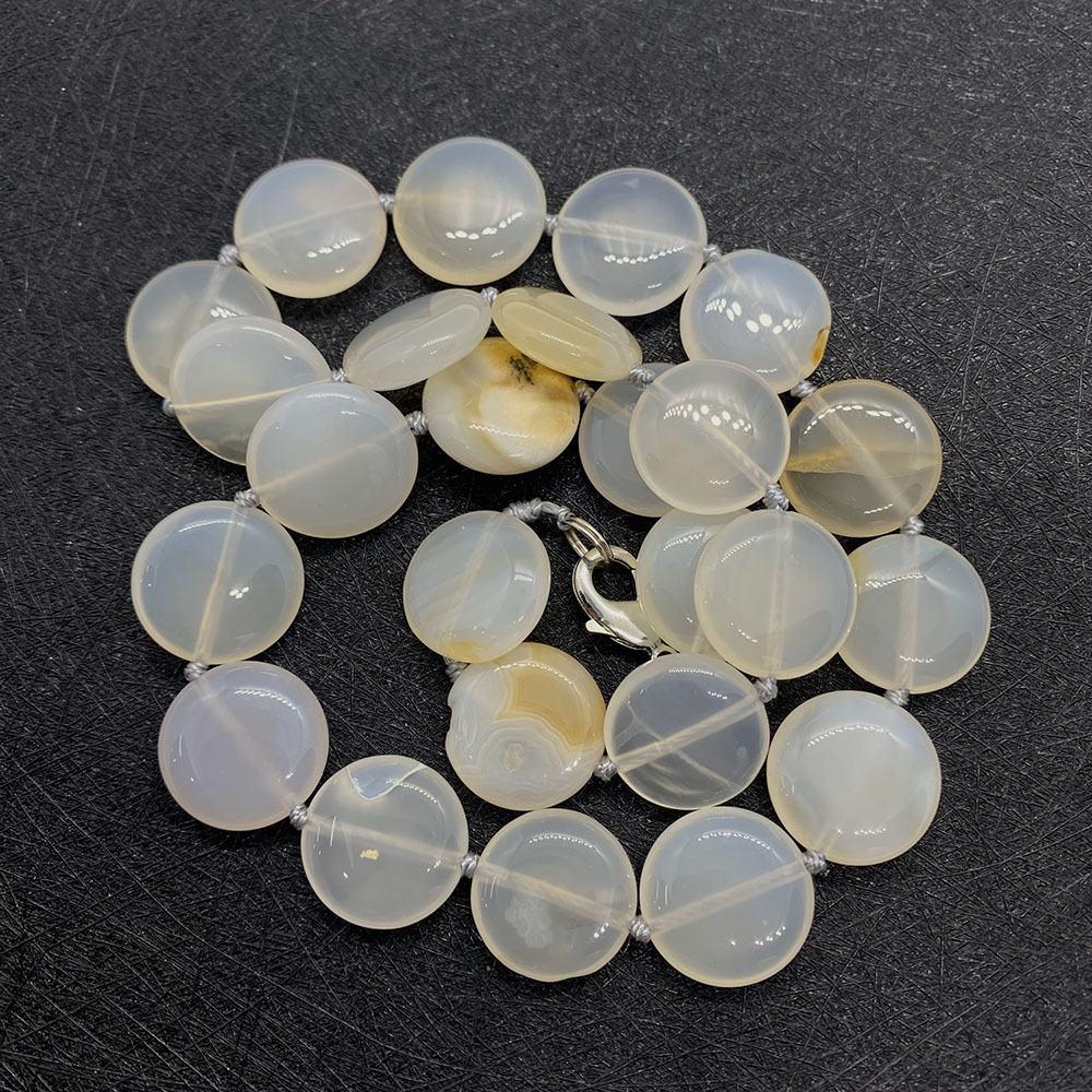 24 white agate