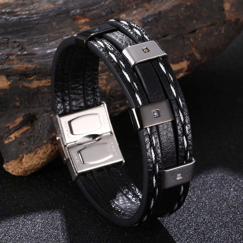 Black leather [steel black]: 165mm