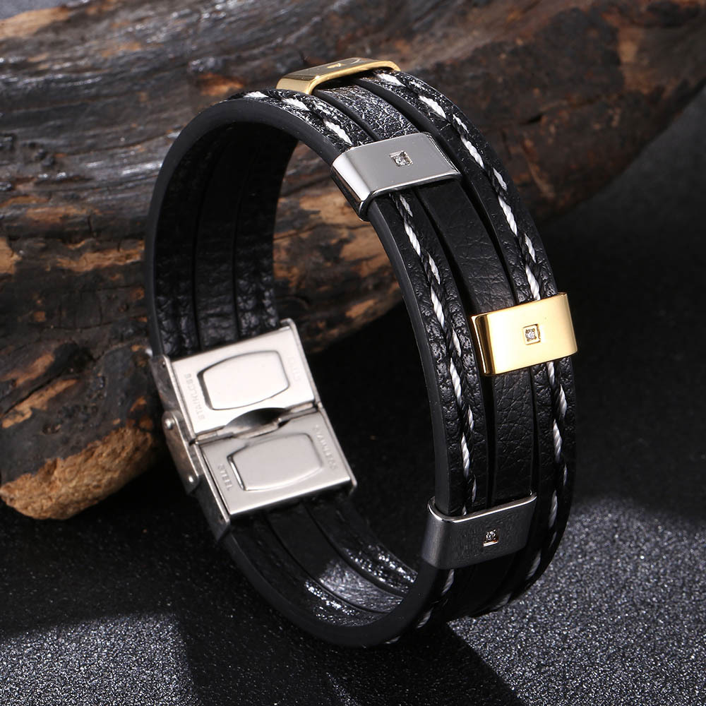 Black Leather [Steel Gold]: 165mm