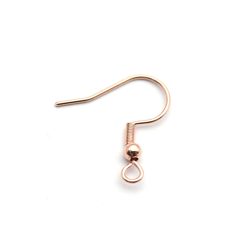 3:Spring Beaded Ear Hooks Rose Gold