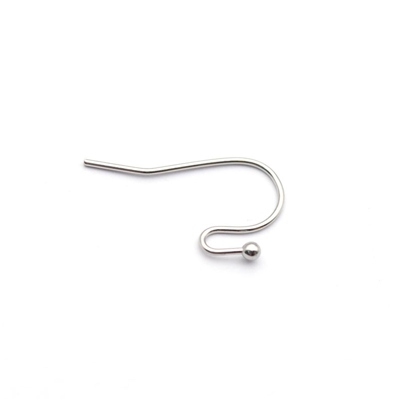 Burning bead ear hook steel color