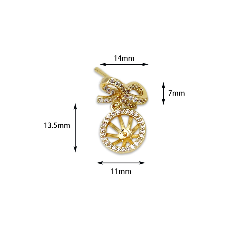 1#Stud accessories/pair 11*13.5mm