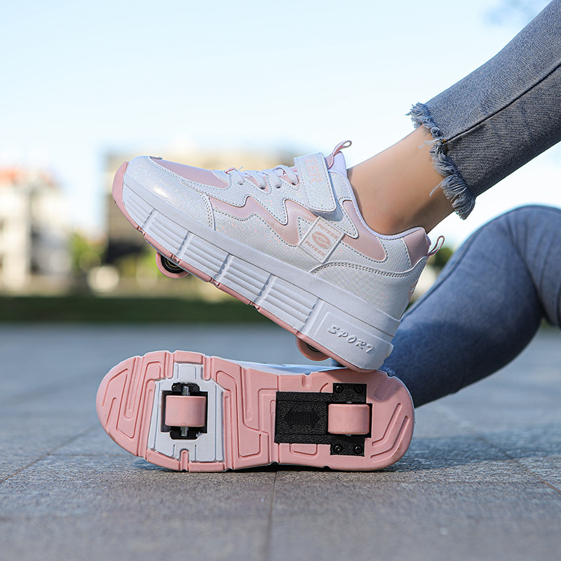 pink with two wheels