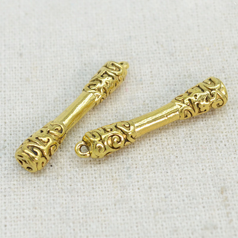 2 antique gold color plated