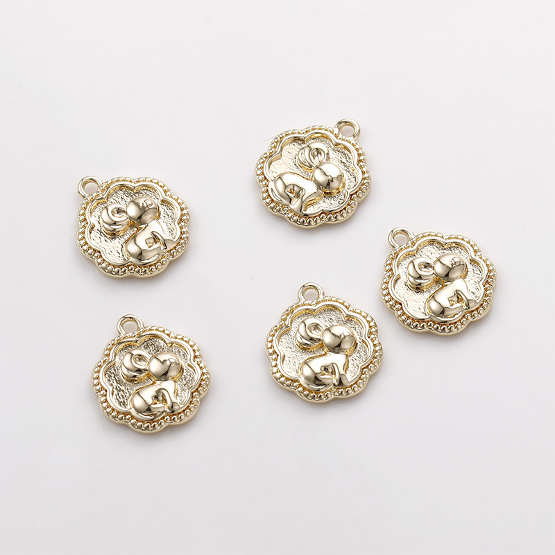 3#Golden Flower Rabbit【1pc】about 12*14mm