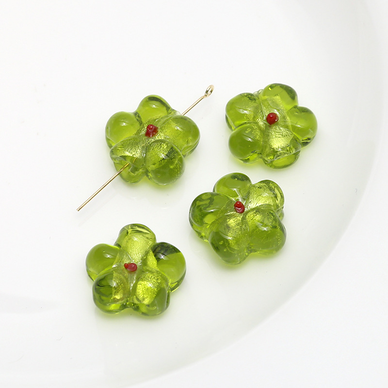 5# Green big flower 19mm