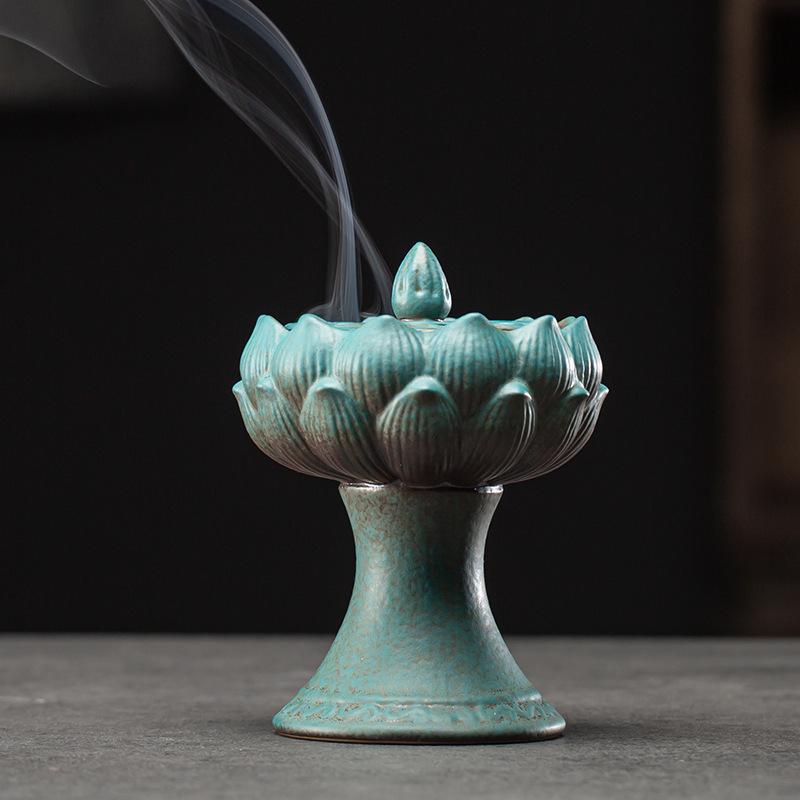 2:Lotus Lamp Incense Burner Small 8.8*8.8*11.7cm