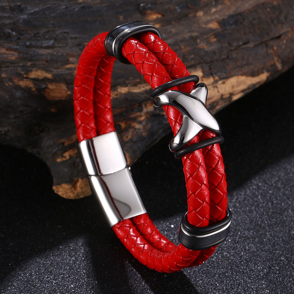 Red Leather [Steel Color] 16.5cm