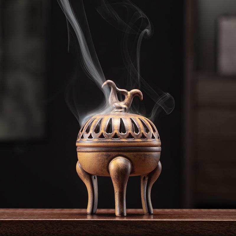 Suzaku Three-legged Incense Burner [Antique Color]