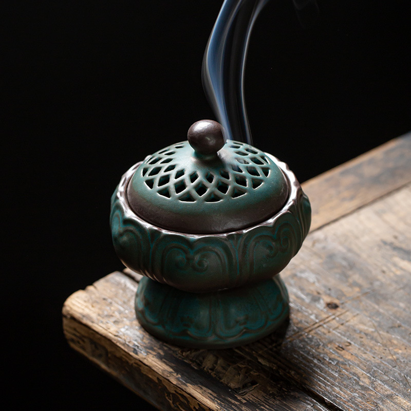 2:Kiln Change Lotus Charm Incense Burner 9.6*9.6*10.2cm