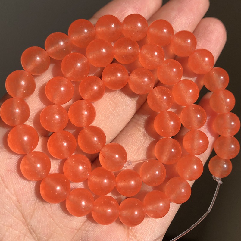 Orange red 6mm about 61 pcs