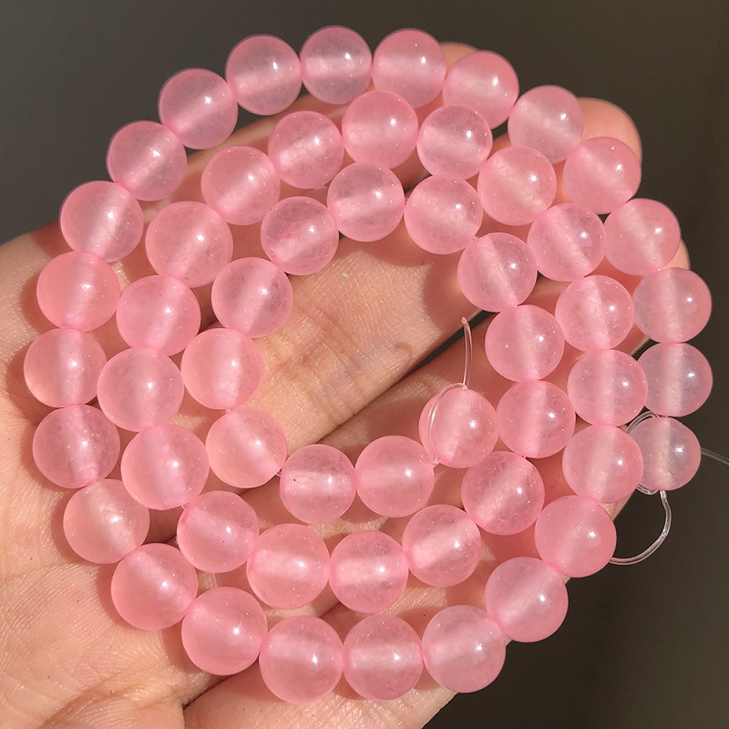 Transparent pink 10mm about 37 pcs