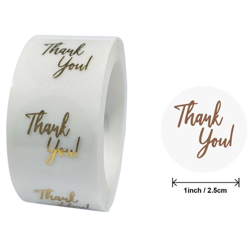 THANK YOU transparent bottom gold letter 2 inches