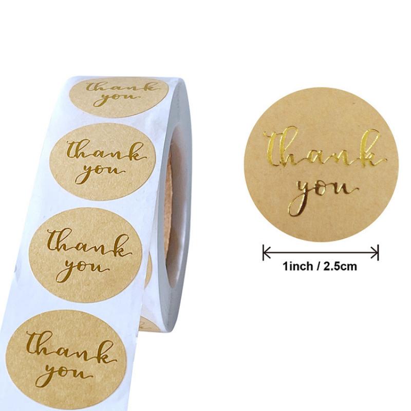 Kraft paper gold lettering 1.5 inches (38MM)