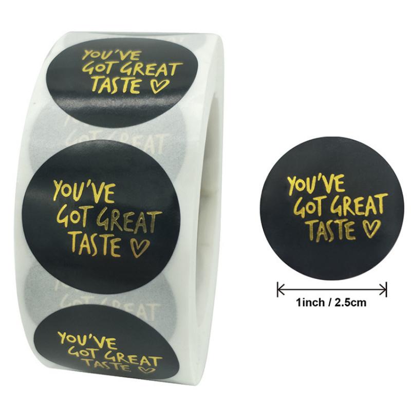 GREAT TASTE black gold letter 2 inches (50MM)