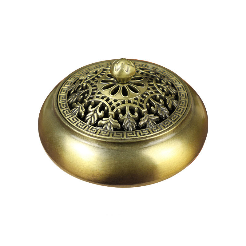 Bronze hollow orchid incense burner