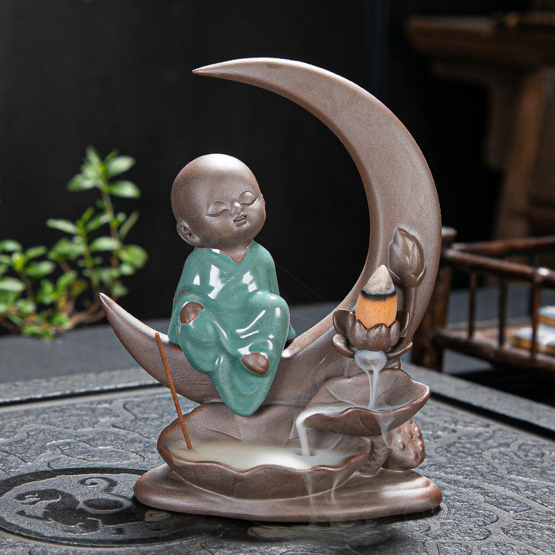 5:Meditation Monk / Backflow Incense Burner