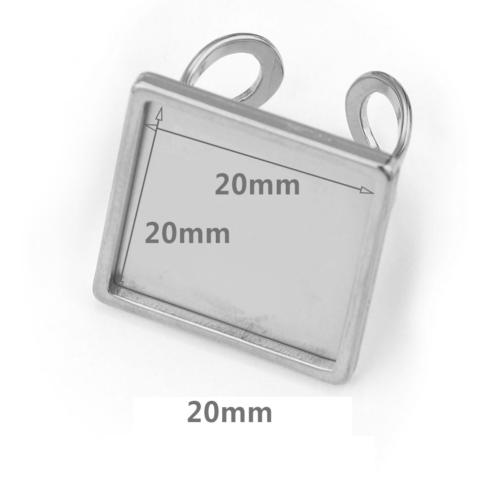 Steel Color - Square 20mm