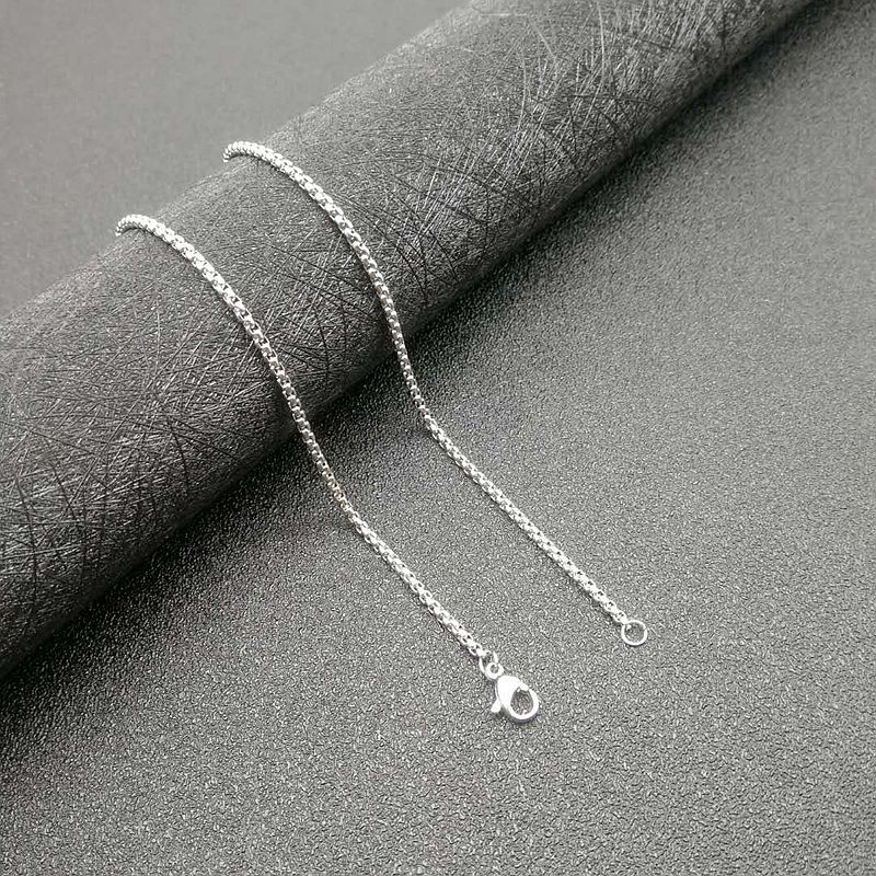 Steel Color 2mm*61cm Square Bead Chain