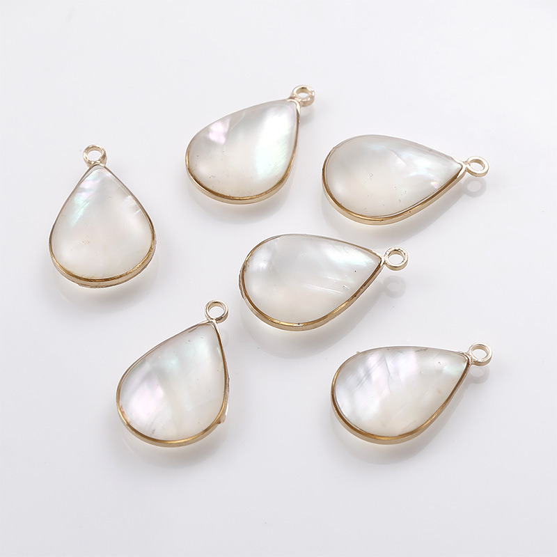 7# Water drop white shell single hanging [1 piece]