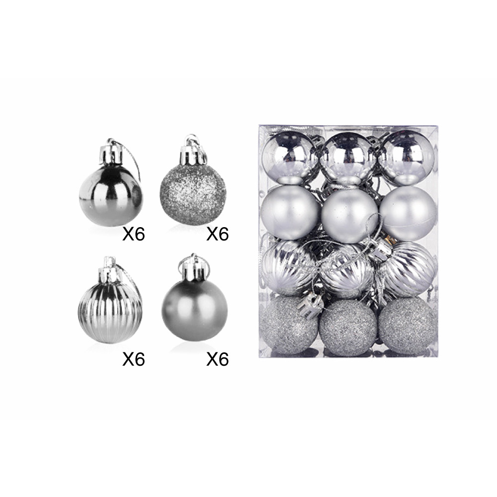 Silver 24pcs [Pumpkin Ball]