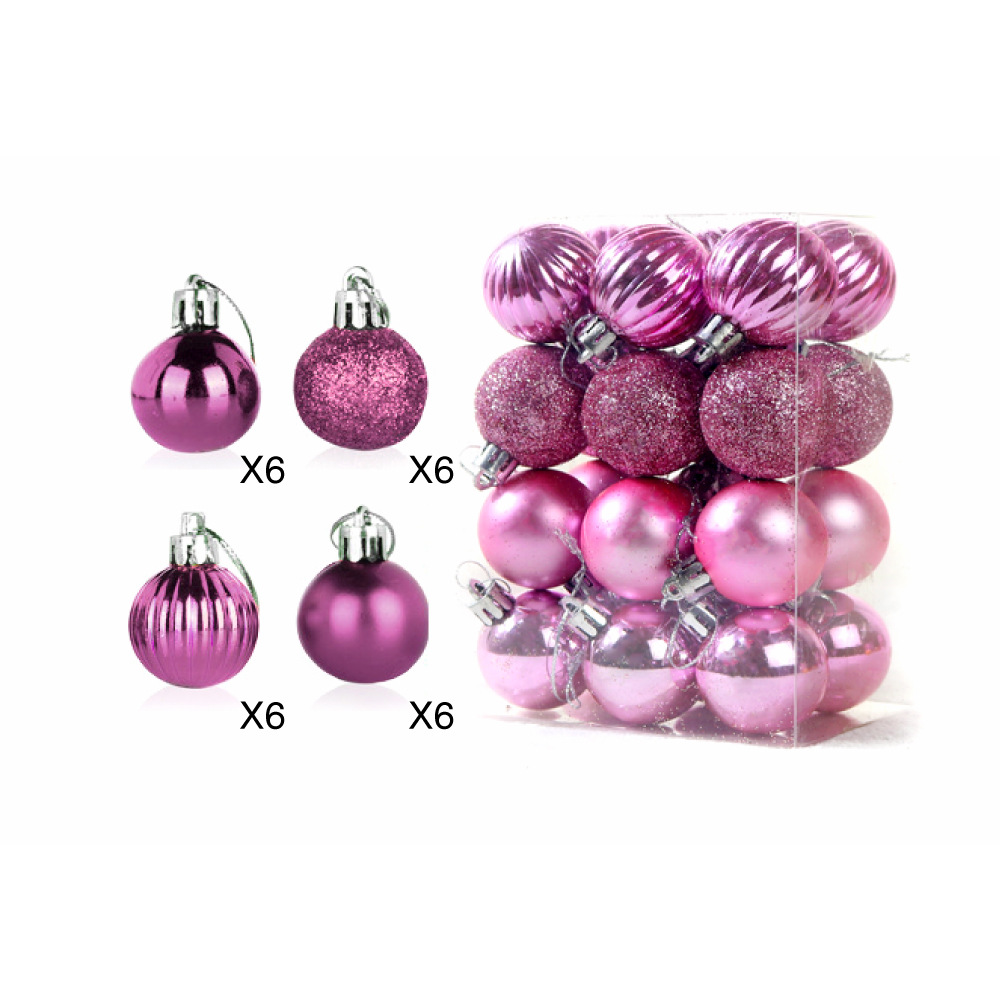 Pink 24pcs [Pumpkin Ball]