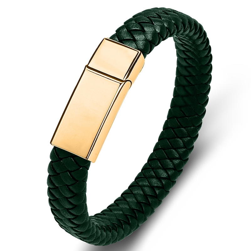 Green leather [gold] 16.5cm