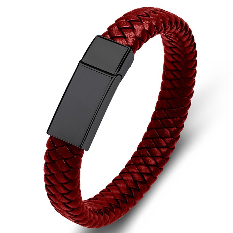 8:Red leather [black]