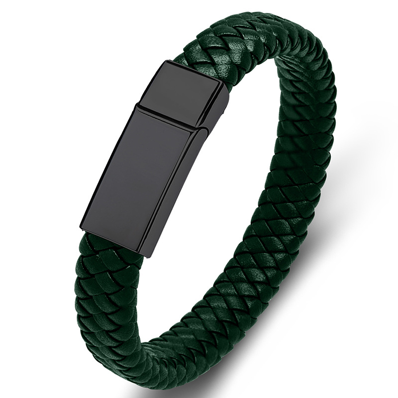 10:Green leather [black]