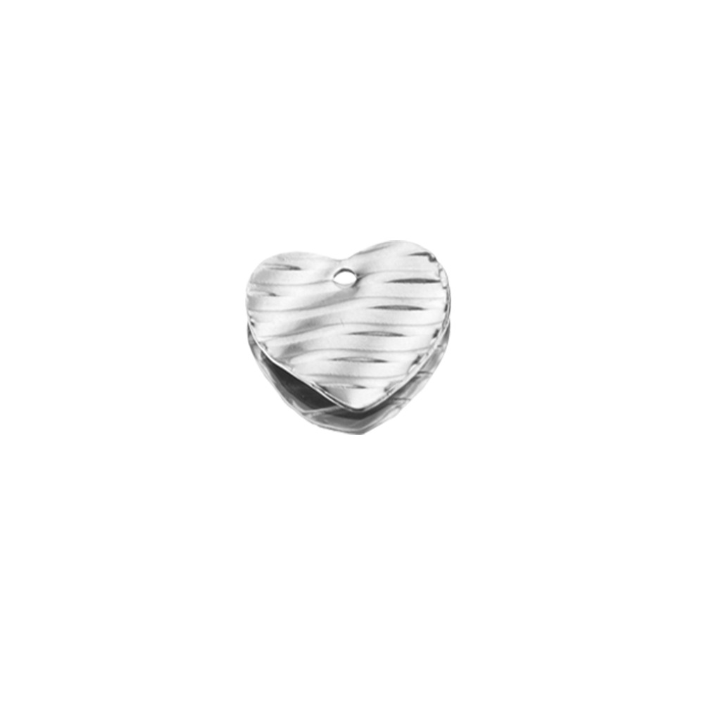 Steel Color - Heart 13x12mm