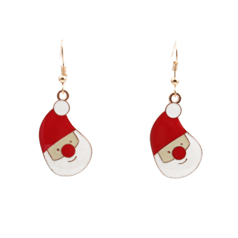 christmas hat snowman earrings