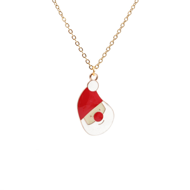 christmas hat snowman necklace