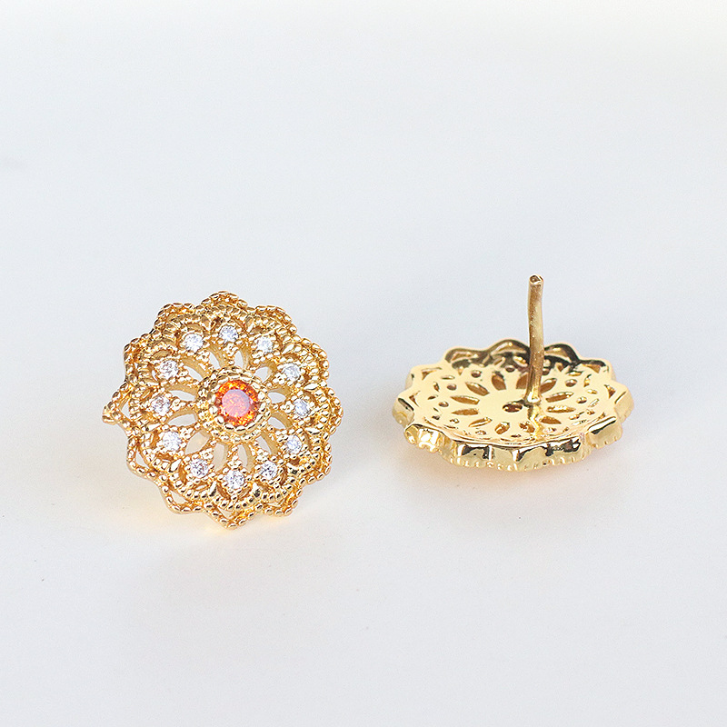 4# flower type gold 13mm