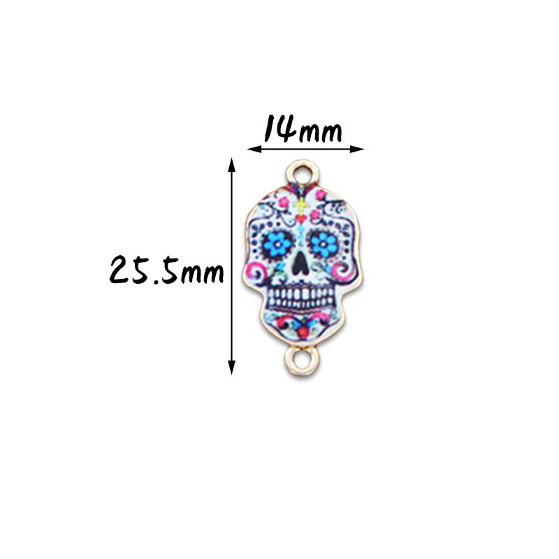 Skull (white) 15*25.5mm