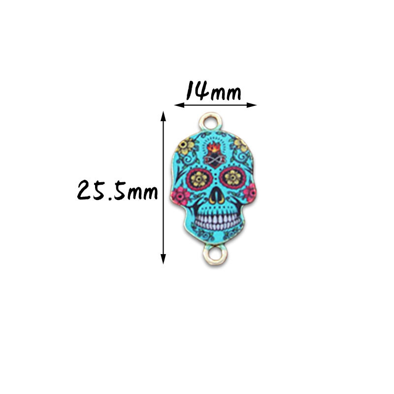 9:Skull (light blue) 15*25.5mm